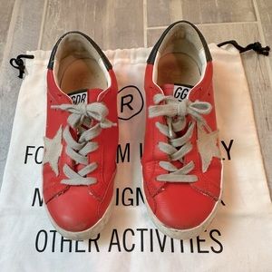Golden Goose Kids Red Superstar Sneakers Sz. 32